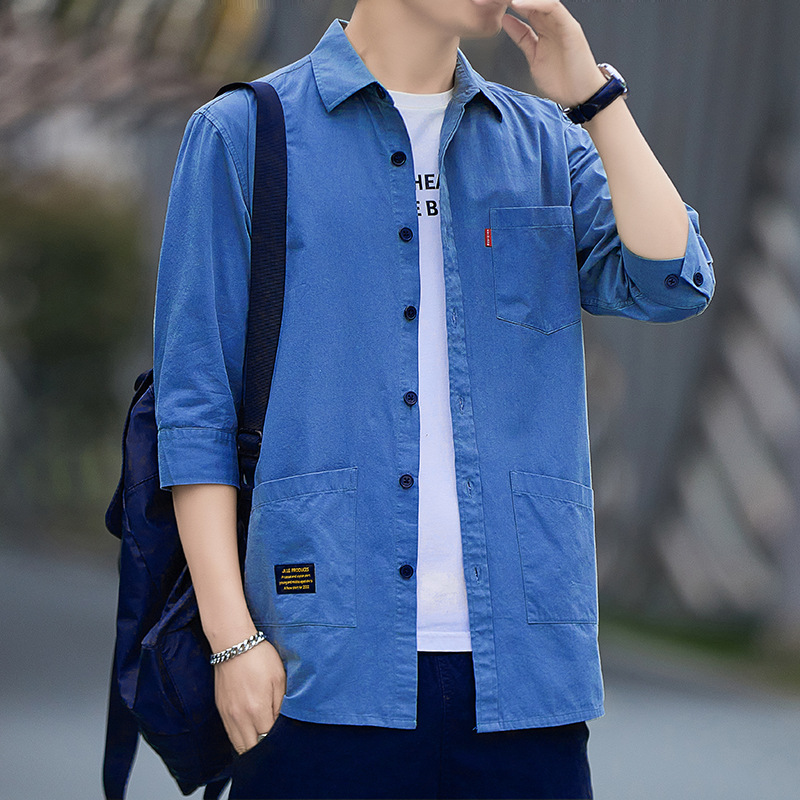 Summer Japanese thin cotton shirt