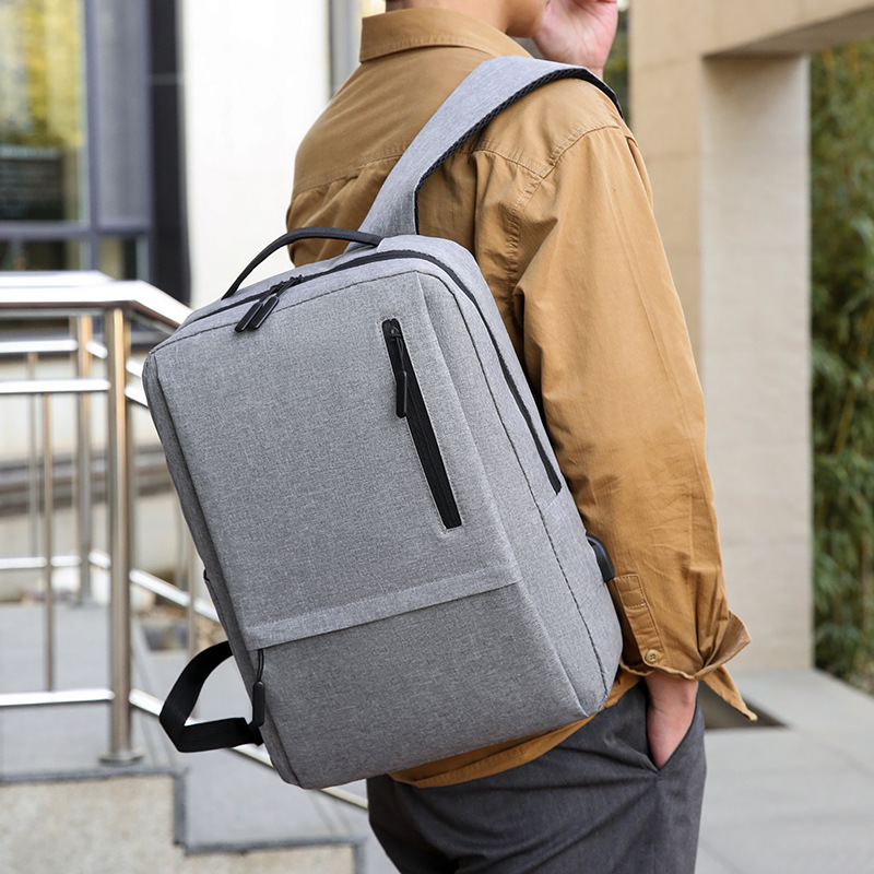 Nueva mochila de negocios simple mochila de hombres de alta capacidad mochila de estudiantes de secundaria mochila de computadora mochila de viaje ligera