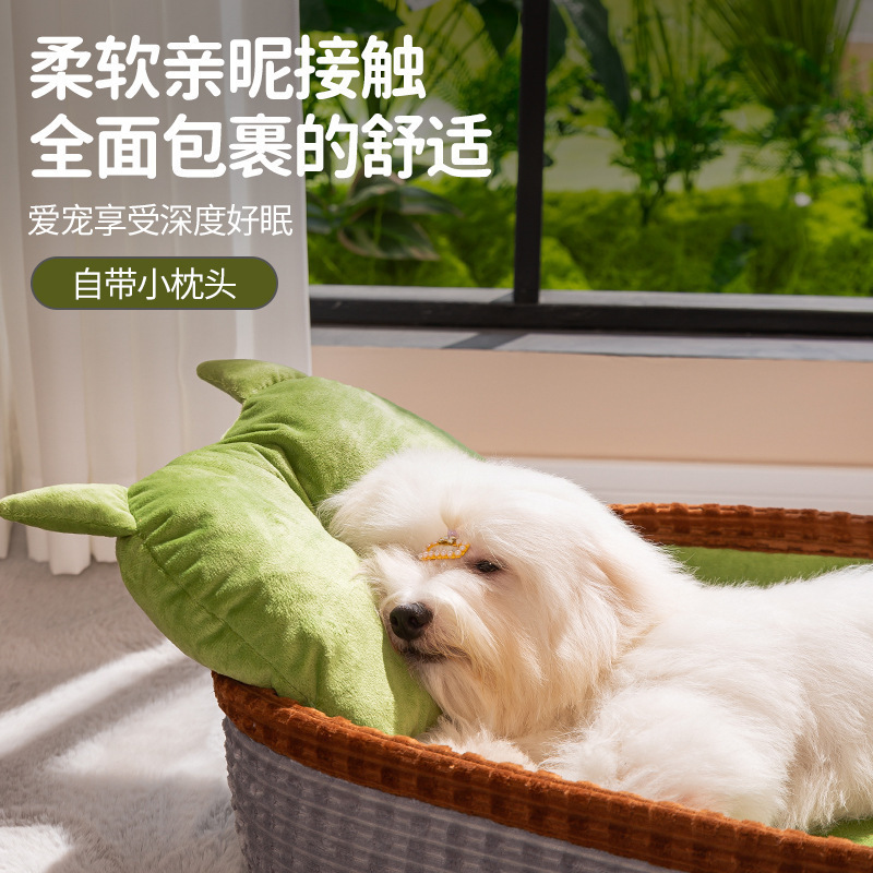 冬季狗窝四季通用高颜值可拆卸宠物大型犬猫窝睡觉狗狗床垫子保暖|undefined