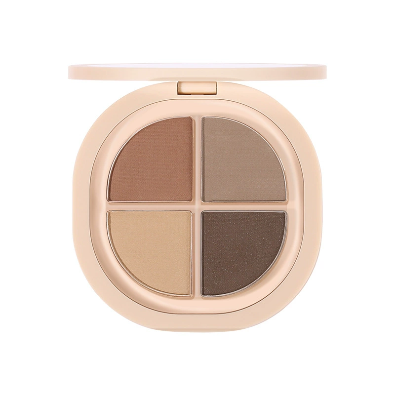 Makeup primer, matte eyeshadow palette, four colors, translucent shading, earth tones