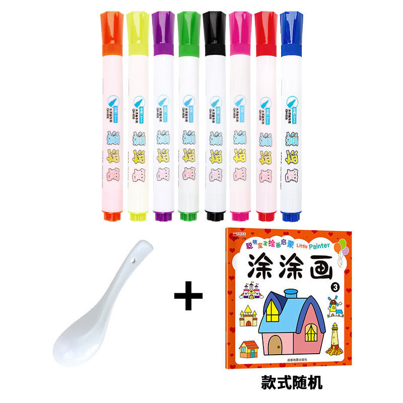 Marcador de pizarra blanca para niños, bolígrafo a base de agua que flota mágicamente sobre el agua, bolígrafo colorido que es fácil de borrar y puede flotar.