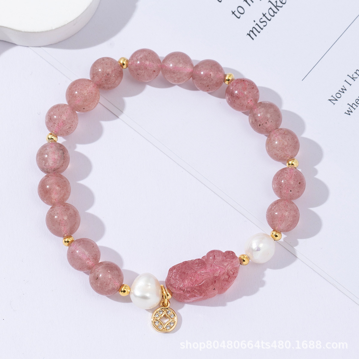 Pulseras de perlas de agua dulce naturales pulseras de alto nivel pulseras de cristal de fresa damas de moda diseñadas regalos de joyería amatista
