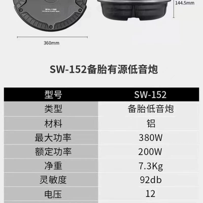 with power amplifier – Car speaker/subwoofer