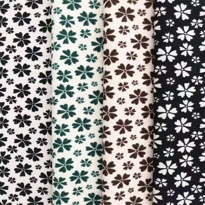 Autumn and winter New products Woven Polyester fiber Fiber Twill Brushed printing Flannel material Broken flowers clothing furniture Fabric