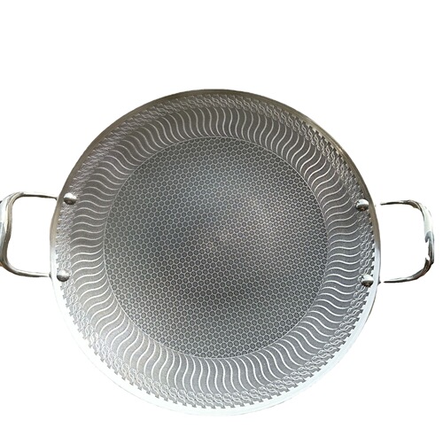 Stainless steel 316 cookware pan without coating, outdoor camping portable barbecue plate, same as the double-ear pan