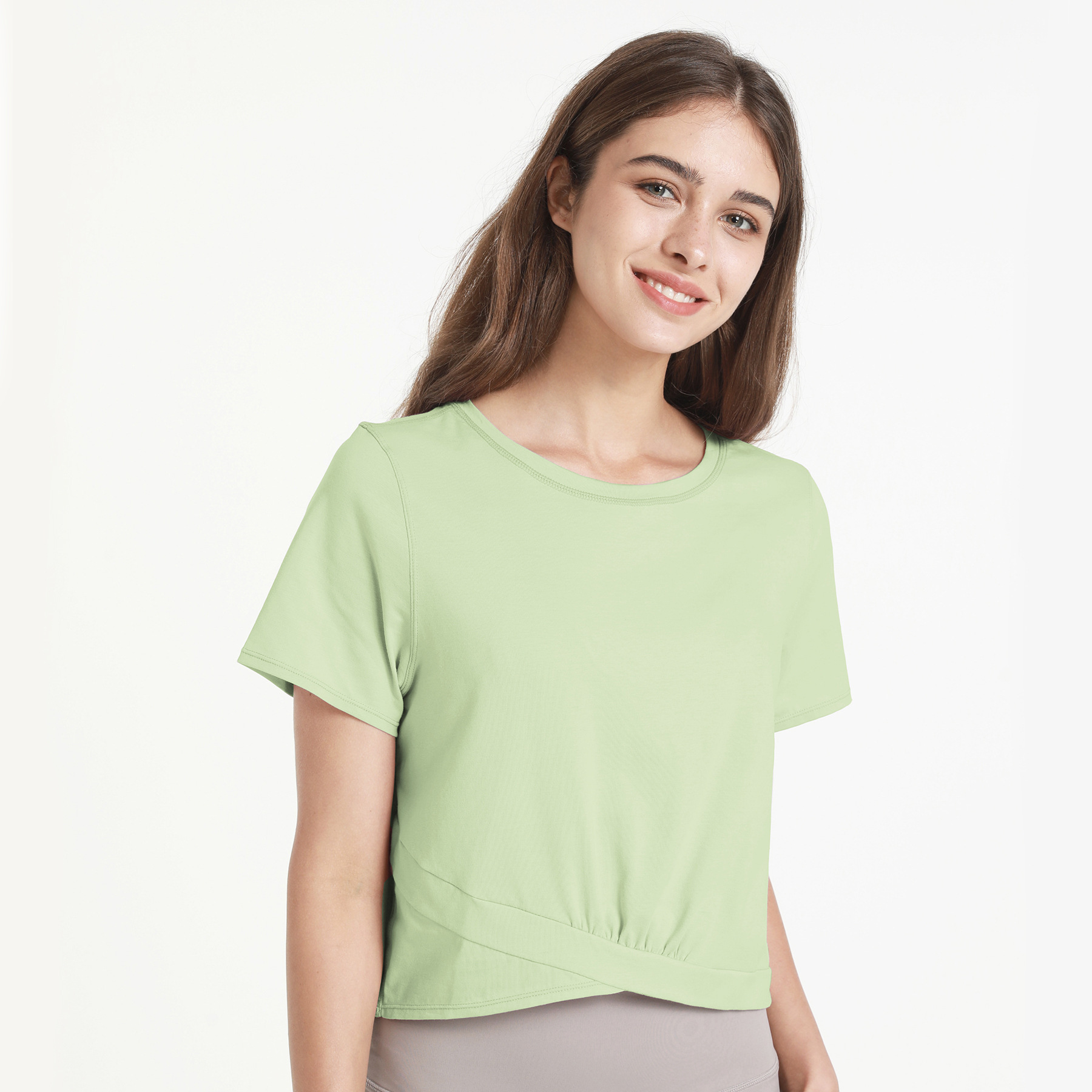 現(xiàn)貨，lulu同款跑步健身彈性寬松短袖女運(yùn)動(dòng)瑜伽服上衣新款T恤