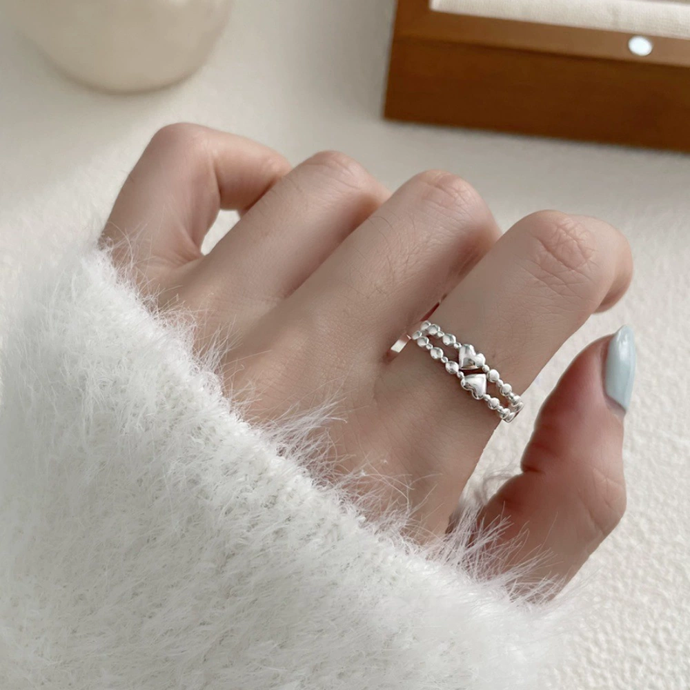 Серебряное кольцо 925 пробы, матовая отделка, стиль легкой роскоши, середний палец, не тускнеет