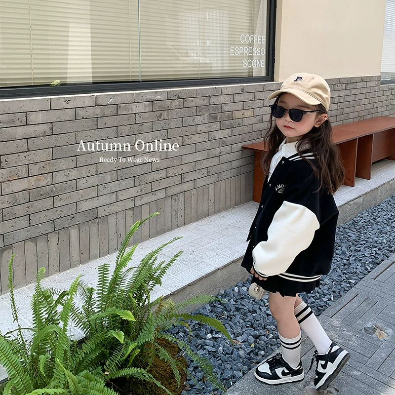 Children's baseball demi-season uniform for leisure, jacket for men and women, Korean style