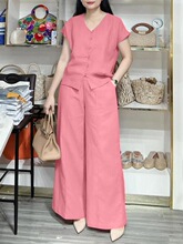V 69856 Linen Vest and Wide Leg Pants �����R�����ѝ ��