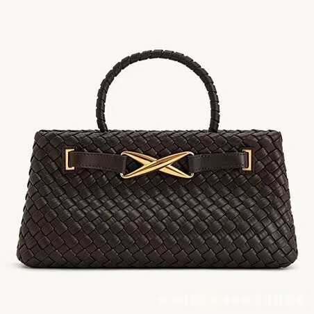 B Brand Same Style 2026 Woven Handbag with Cross Twist Buckle, Vintage Baguette Bag with a High-End Feel, Niche Design Shoulder Bag B Brand Same Style 2026 Woven Handbag with Cross Twist Buckle, Vintage Baguette Bag with a High-End Feel, Niche Design Shoulder Bag