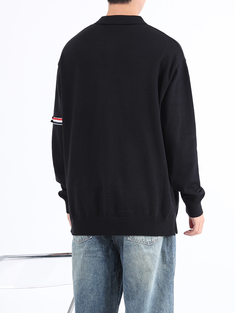 Uniqlo hombre lujo ligero transfronterizo de alto nivel suéter de punto perezoso estilo hombre de negocios ocio condujo polo camisa