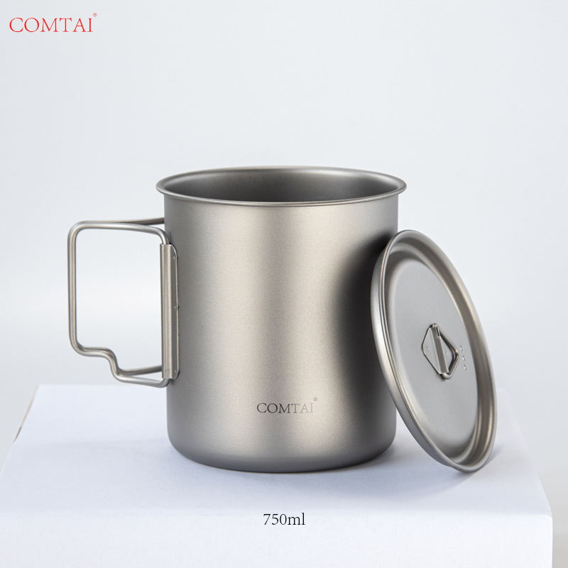 Kang Titanium COMTAI Taza de agua de titanio puro Taza de titanio al aire libre Puede cocinar y hacer té Taza de agua saludable Taza de aleación de titanio personalizada al por mayor