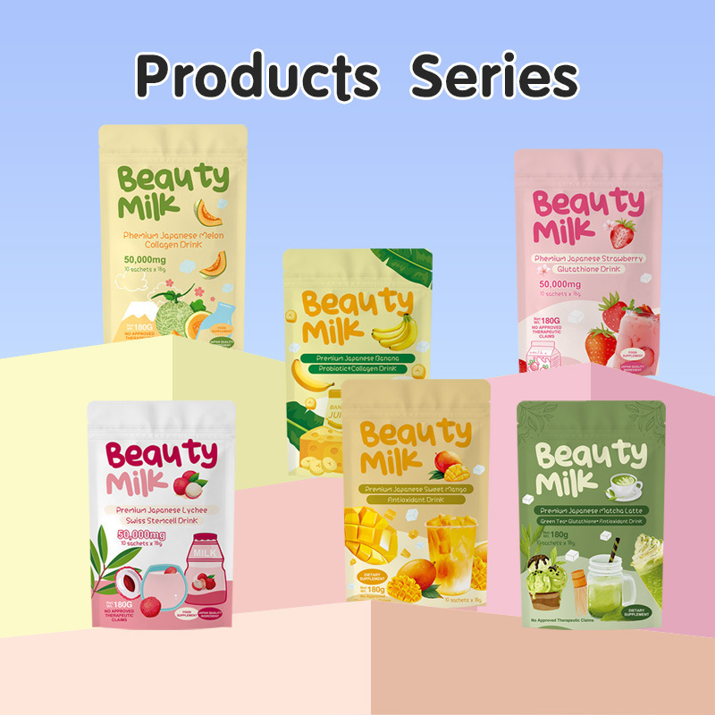Cross-border foreign trade in-stock beauty milk premium drink powder collagen milkshake customization Cross-border foreign trade in-stock beauty milk premium drink powder collagen milkshake customization