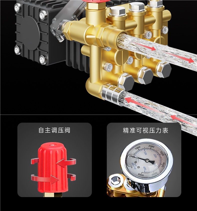 Wall-Mounted Car Washing Machine Industrial and Commercial 220V High-Pressure Water Gun 380V Farm Car Wash Shop High-Power Cleaning Machine