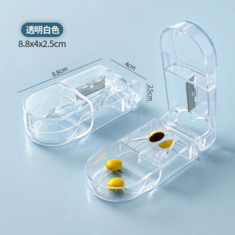 Transparent white pillbox