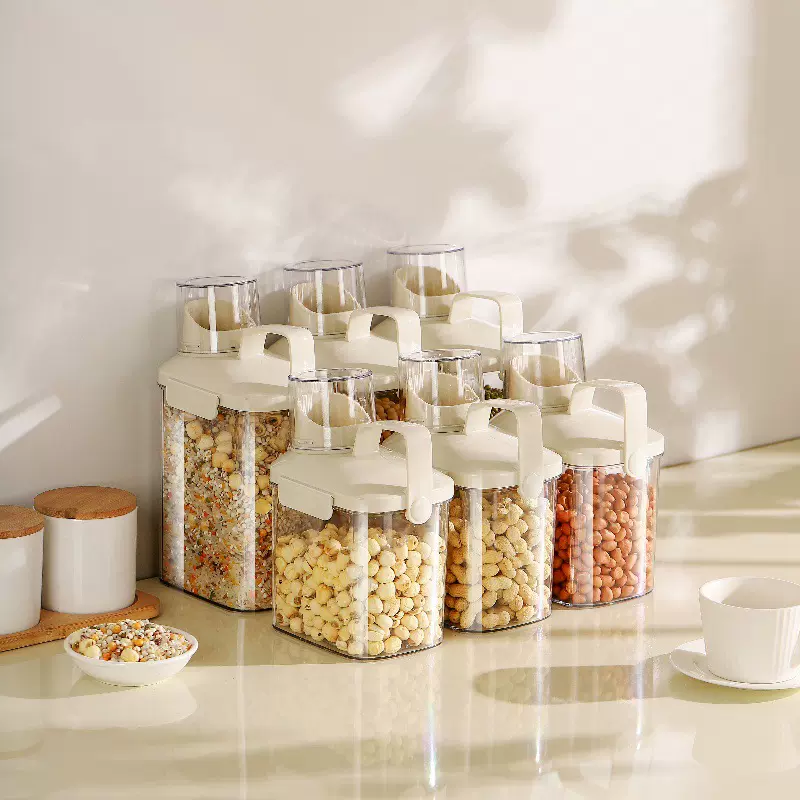 自主设计  PET五谷杂粮罐收纳盒 防潮密封罐零售干货食品级储物罐