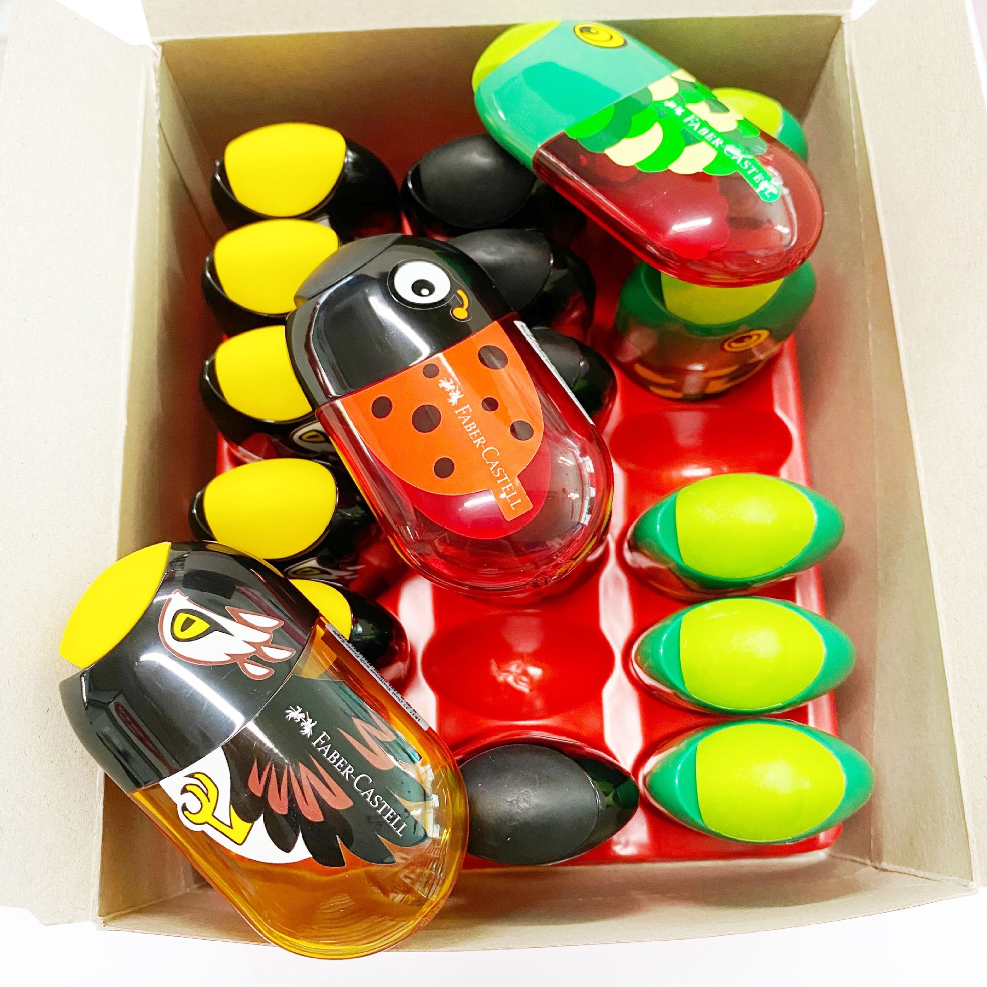 Alemán Faber-Jia 183522 de dibujos animados de doble agujero sacapuntas estudiante niños sacapuntas