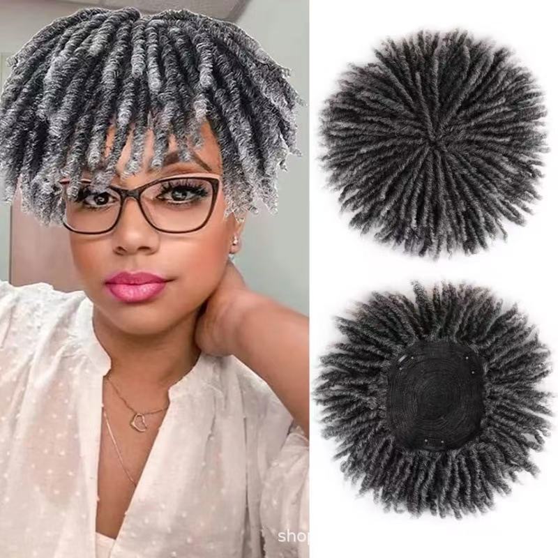 Cross-Border Wigs African Synthetic Fiber Hollow Heart Braids Replacement Hair Block Popular European and American Ladies Dyed Afro Hair Spot Wholesale