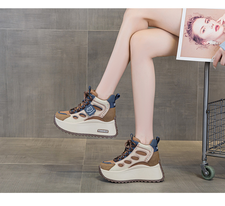 Women's Chunky-soled Dad For Petite Individuals, 2026 New Model, Popular Online, Casual, Fashionable, Comfortable,_vogvips.com