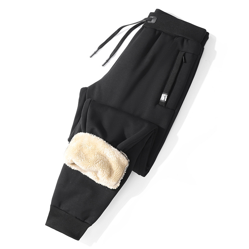 Winter Lamb Fleece fleece-lined Sports Pants Men's Thickened Outer Wear Pants Loose Casual Pants Cotton Pants Autumn and Winter Straight Pants Winter Lamb Fleece fleece-lined Sports Pants Men's Thickened Outer Wear Pants Loose Casual Pants Cotton Pants Autumn and Winter Straight Pants
