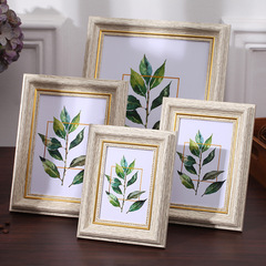 歐美復古懷舊相框5寸6寸7寸擺台美術作品畫框照片牆兒童像框批發