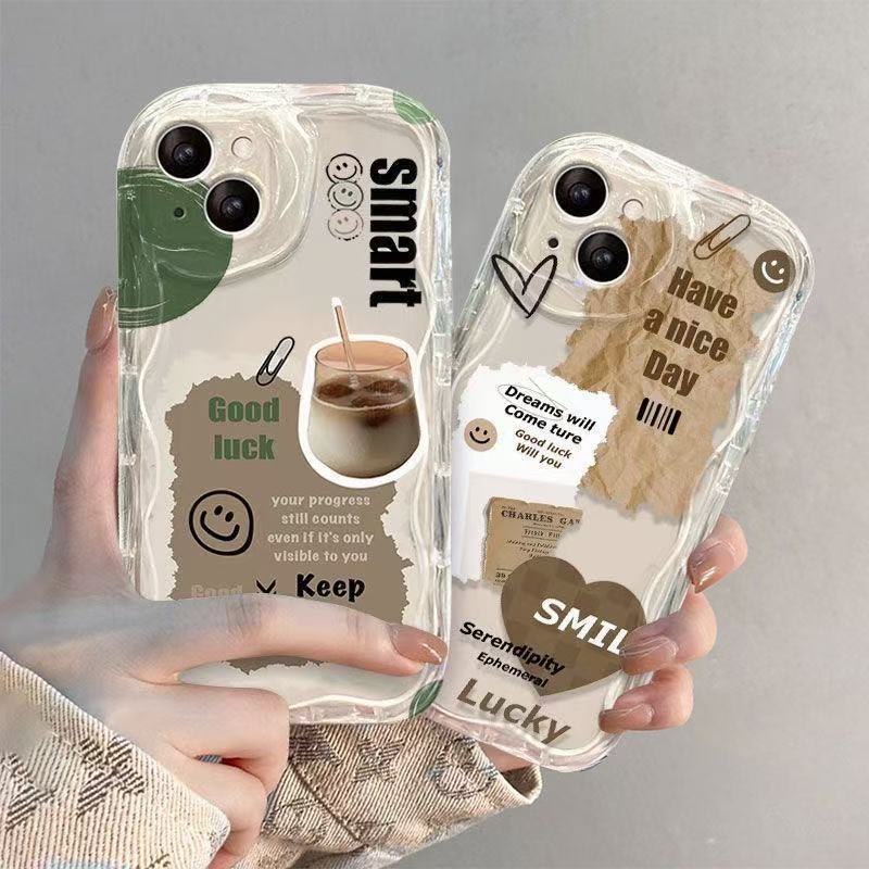 Café inglés retro para Apple 16promax funda para teléfono móvil 12 Europa y América iphone14 Japón y Corea del Sur 13 nuevo estilo 15