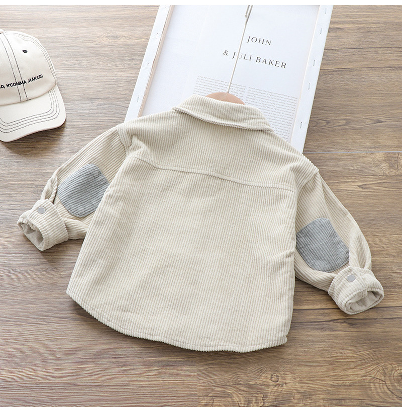 2023 nuevos niños abrigo de pana primavera y otoño camisa infantil de moda bebé cardigan casual entrega de una sola pieza