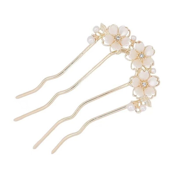 Brand wavy hairgrip pearl
