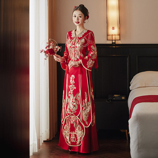 Традиционный свадебный наряд Сюхэ, свадебное платье, весеннее вечернее платье, V-образный вырез