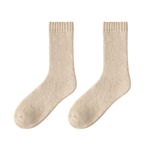 Boanas Wool Socks for Men and Women - Autumn/Winter Thick Ribbed Mid-Calf Warm Socks - Extra Thick Northeast Cold-Resistant Winter Socks