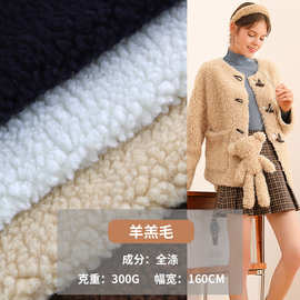 工厂现货中颗粒羊羔毛颗粒清晰饱满拖鞋服装工艺品宠物用品毛绒料