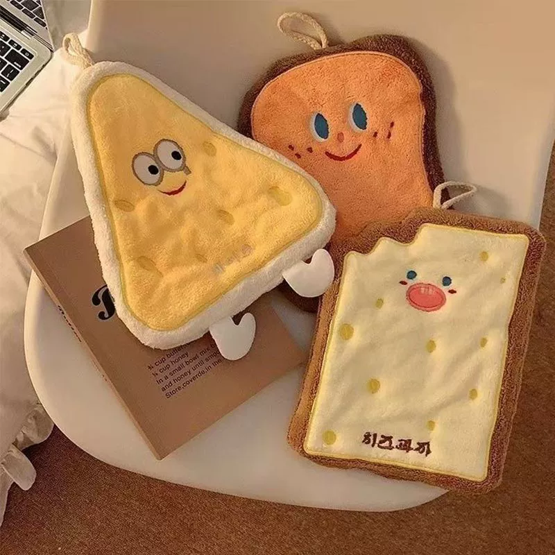Симпатичные висячие впитывающие полотенца для рук, утолщенные и быстросохнущие ткани, ванная комната, кухня полотенце для лица, платок, мультфильм для детей