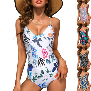 2025 New Amazon Explosions Women's Sexy Belly Tucked-in V-Neck Push-up Sexy Swimsuit Multicolor Swimsuit