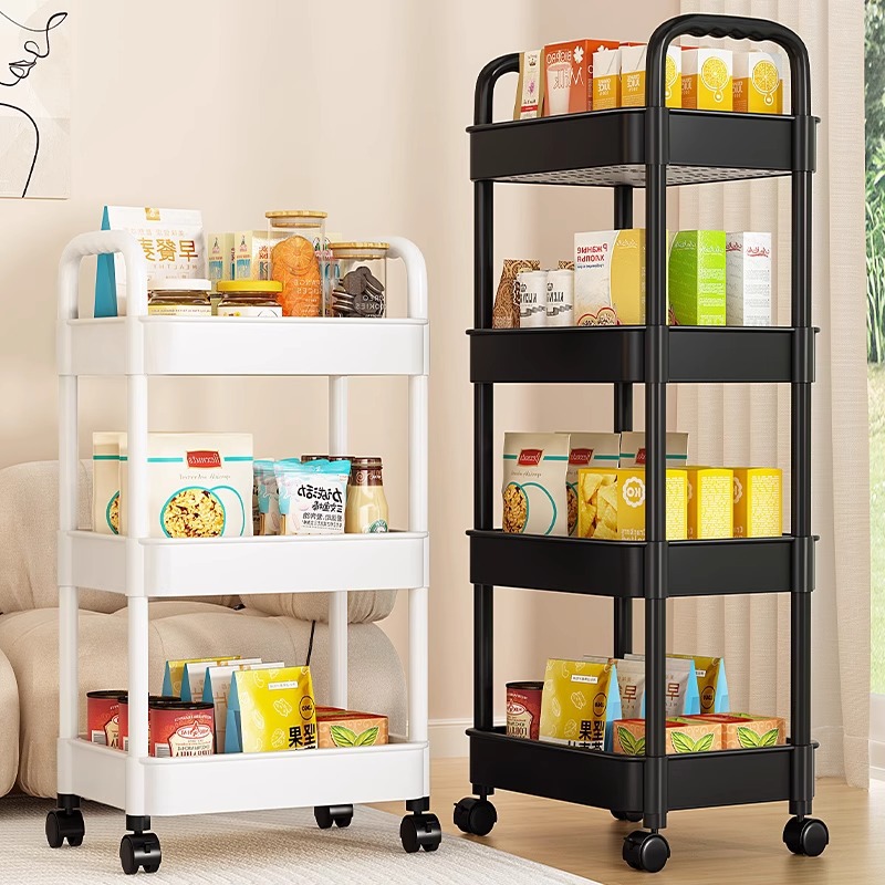 Stroller Storage Rack Kitchen Floor-Standing Bedroom Multi-Layer Baby Snack Mobile Bathroom Toilet Storage Storage Rack