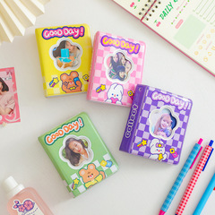 Japanese and Korean cartoon three-inch small card album hollow flower polaroid photo album storage album idol card collection album for women