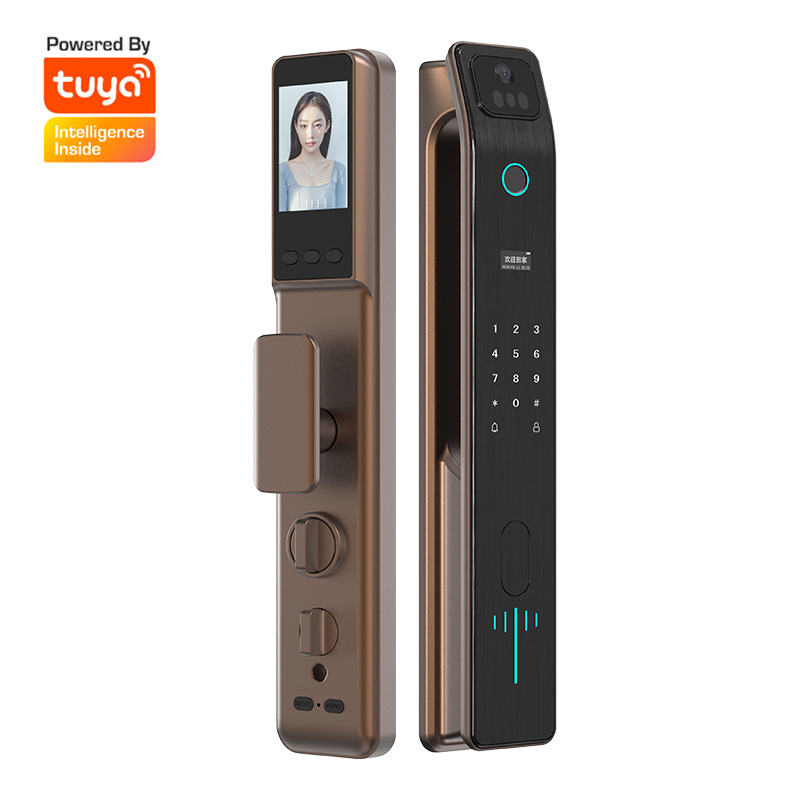 3 DFace Recognition Smart Lock With Cat Eye Dingding Smart WIFIRemote Video Call Password Fingerprint Automatic Lock