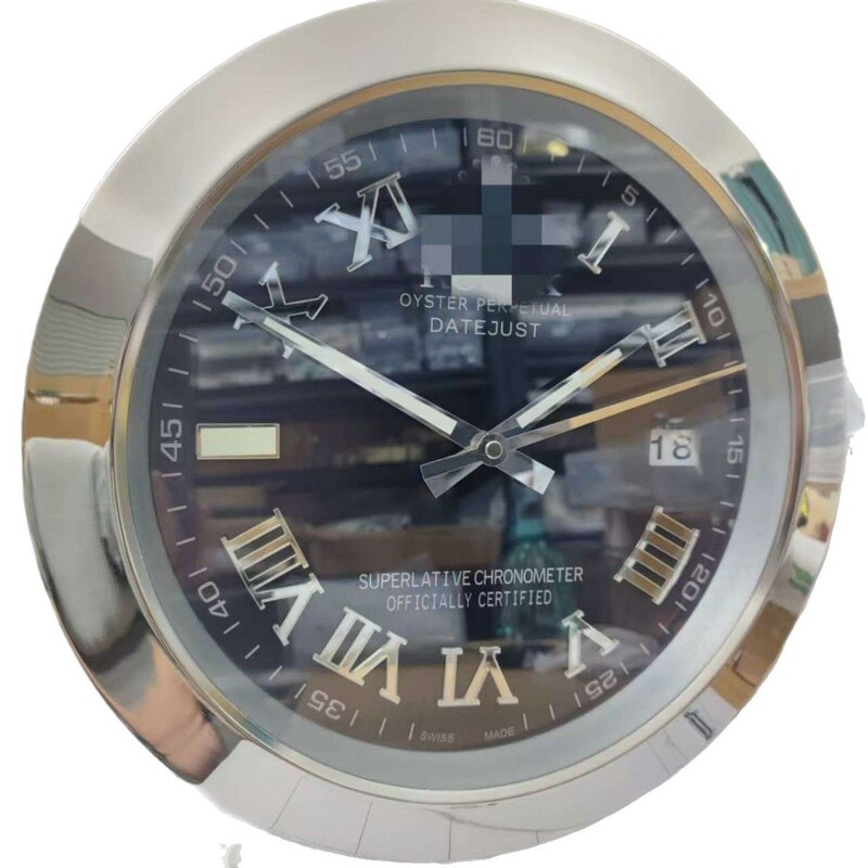 一件起批金属不锈钢夜光客厅挂钟GMT静音钟表专供出口Wall clock|undefined