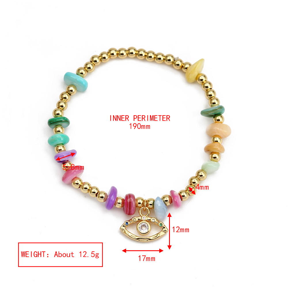 Fashion Eye Copper Inlay Zircon Bracelets 1 Piece