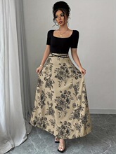 U 73098 French Floral Maxi Dress ��ʽ�黨����ȹ �羳ŷ