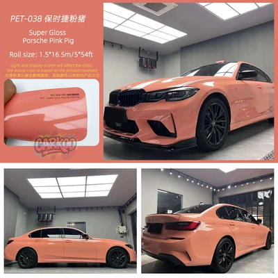 Auto Color Change Film – Changing Car Clothing - porsche-pink-pig-151m-only-suitable-for-one-side-of-the-front-door