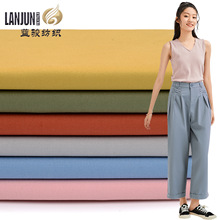 纯棉21/16纱卡加厚斜纹弹力磨毛布秋冬季新款女士休闲打底裤面料