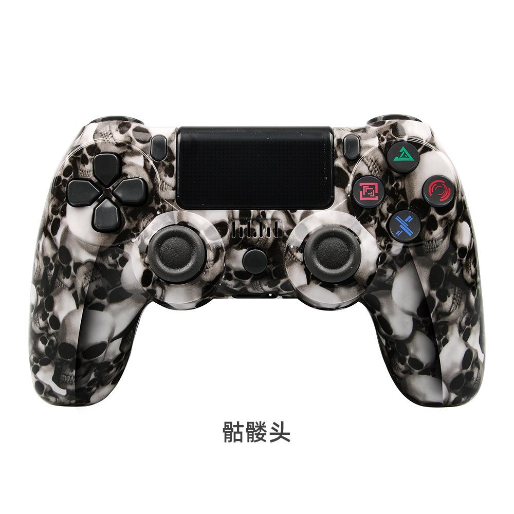 Modelo privado transfronterizo P4 consola de juegos Bluetooth maneja con giroscopio de barra de luz P4 inalámbrico Bluetooth PC control de juegos