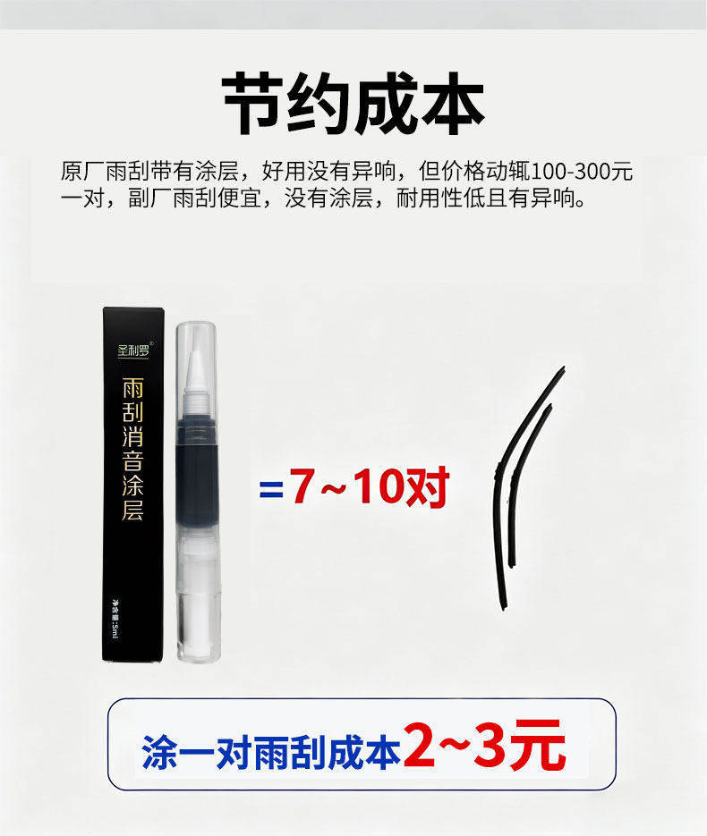 Car Wiper Blade Noise Reduction Coating Repair Strip Maintenance Lubricant Anti-Aging Rubber Anti-Noise Coating Liquid Pen