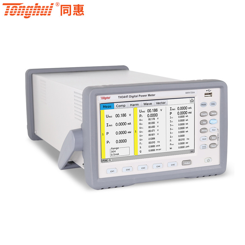 同惠数字功率计TH3441 TH3431谐波分析电参数测量仪功率仪