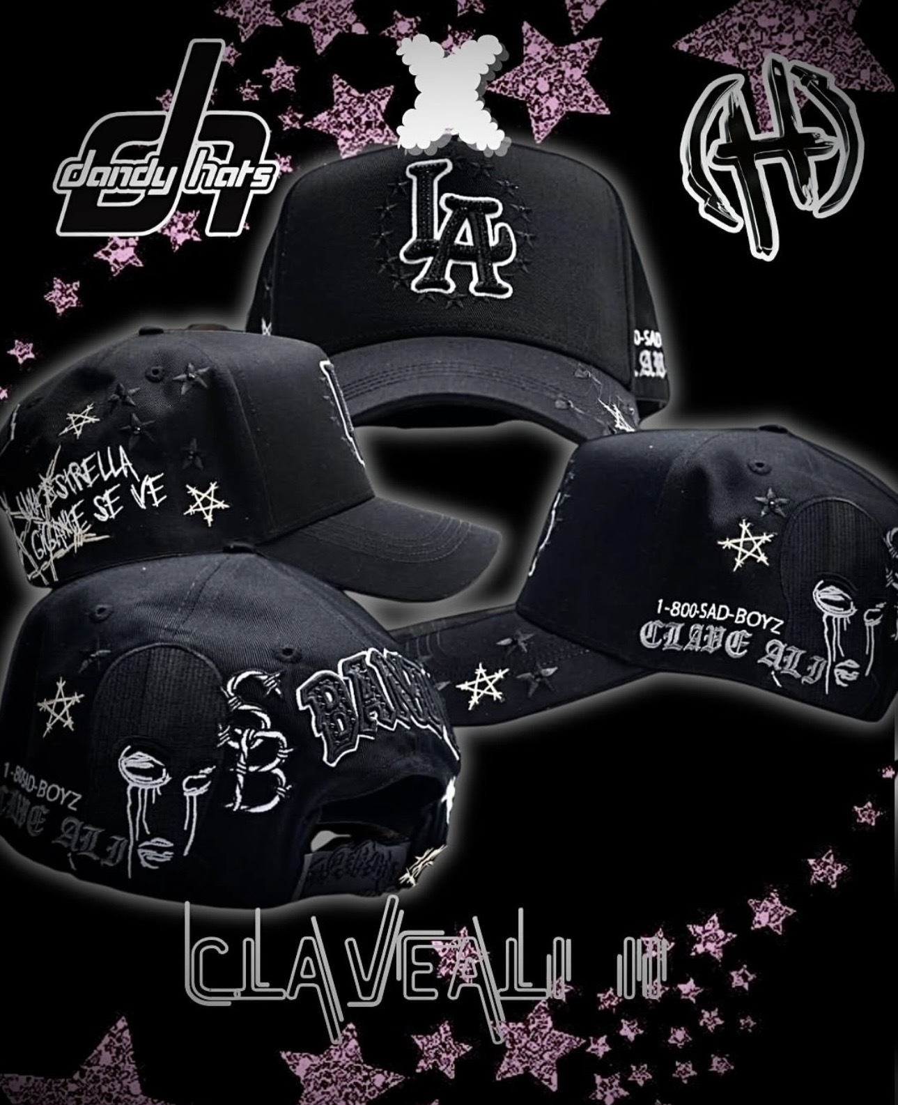 2025 explosión spot DANDY moda hip-hop tendencia gorra gorra de béisbol ajustable comercio exterior transfronterizo al por mayor