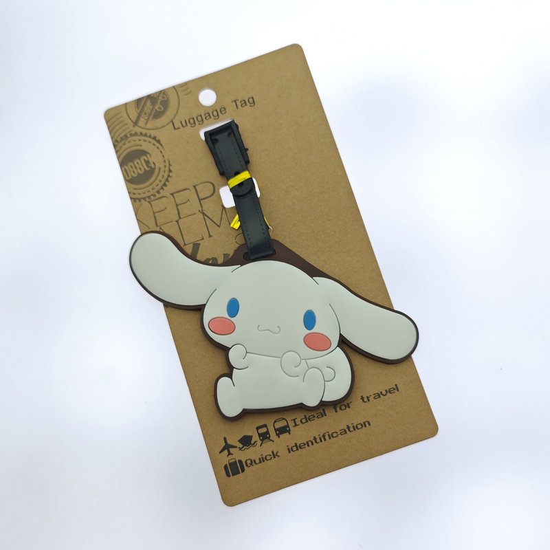 Sanrio animación gran ojo rana jade Gui perro mono pequeño elefante etiqueta de equipaje identificación colgante