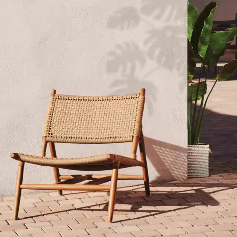 Silla de ocio (madera de cera blanca)