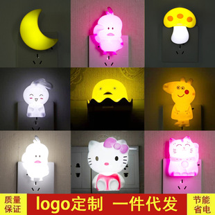 LED卡通小夜灯 新奇特地摊热卖礼品插电 创意礼品LOGO-阿里巴巴