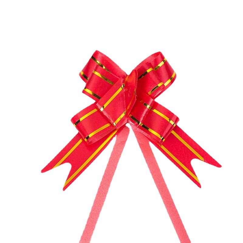 Envío gratuito 12 tamaño pequeño arco mano tire flor regalo decoración sellado cinta oro borde tire flor corbata flor fábrica al por mayor