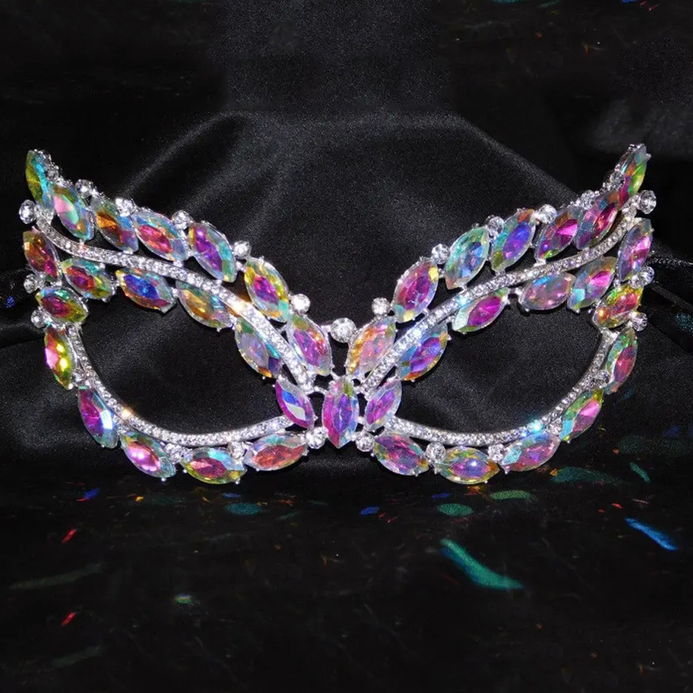 Nueva moda rhinestone máscara europea y americana mascarada sexy máscara simple versátil accesorios máscara